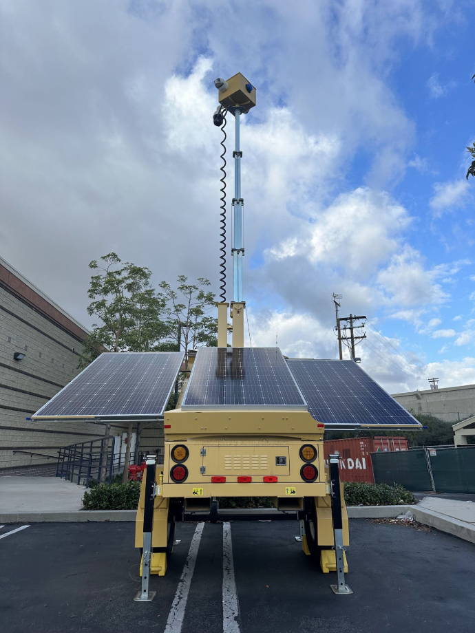 Portable Mobile Security Surveillance Trailers Rental Security Trailer Rental California